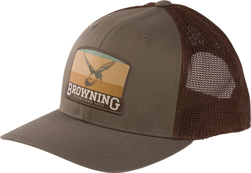 Browning Cap River Pines 110 - Mesh Back Silicone Ptch Brown*