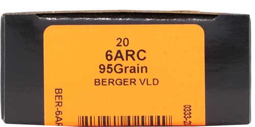 Hsm Tg 6mm Arc 95gr Berger Vld - 20rd 25bx/cs