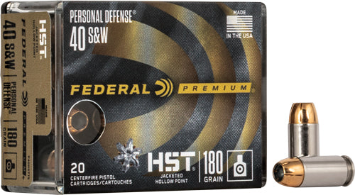 Federal Premium 40 Sw 180gr - Hst Jhp 20rd 10bx/cs