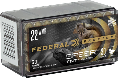 Federal 22 Wmr 2200fps 30gr - Speer Tnt 50rd 60bx/cs