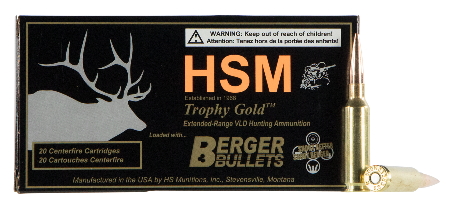 Hsm Trophy Gold, Hsm 65creedmoor130vld    130 Vld Gold        20/25