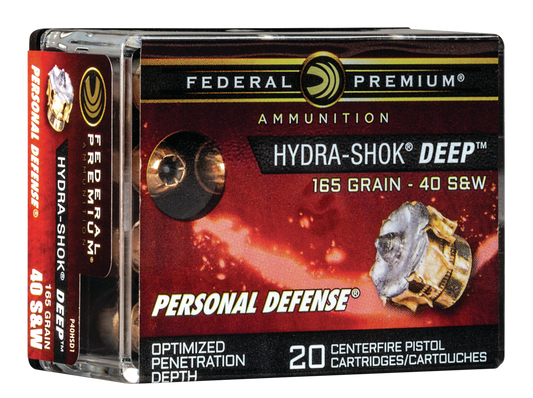 Federal Premium, Fed P40hsd1      40        165 Hs Deep       20-10