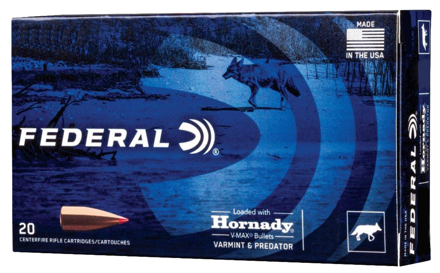 Federal Varmint & Predator, Fed V223vm53       223      53 Horn Vmx      20-10