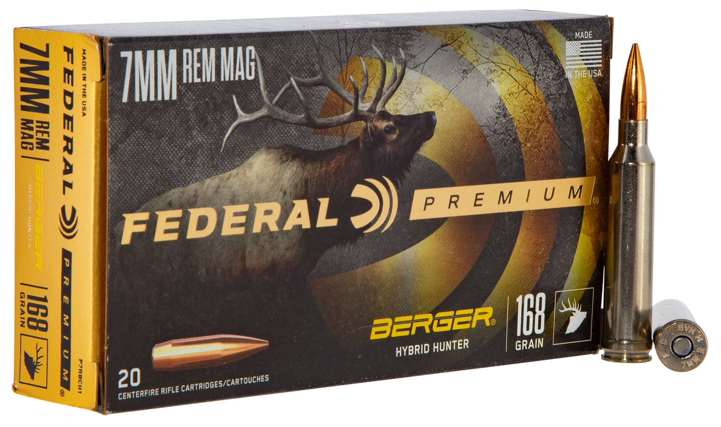 Federal Premium, Fed P7rbch1        7mm Mg  168 Berg Hyhnt    20/10