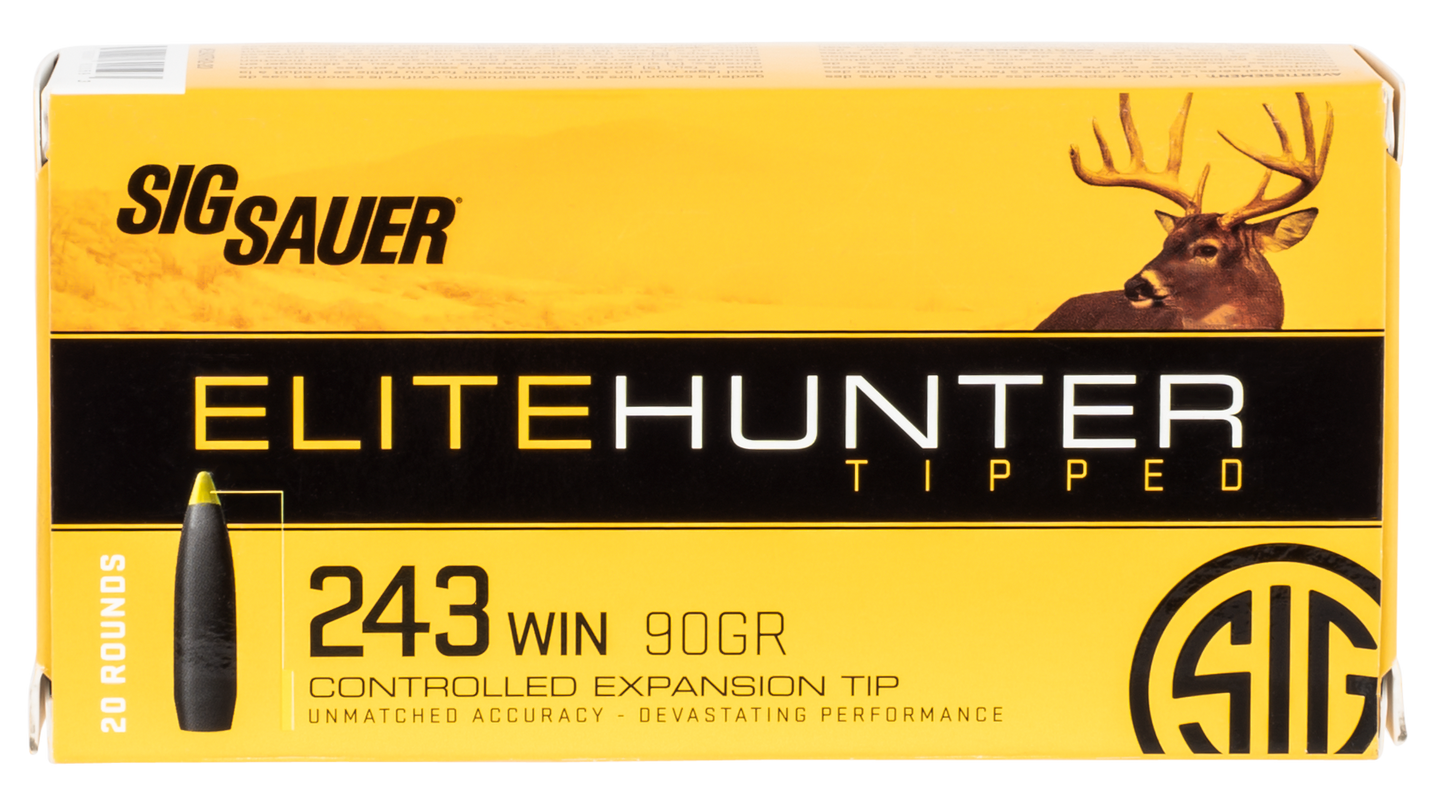 Sig Sauer Elite Hunter Tipped, Sig E243th2-20   243       90 Elite Hnt      20/10