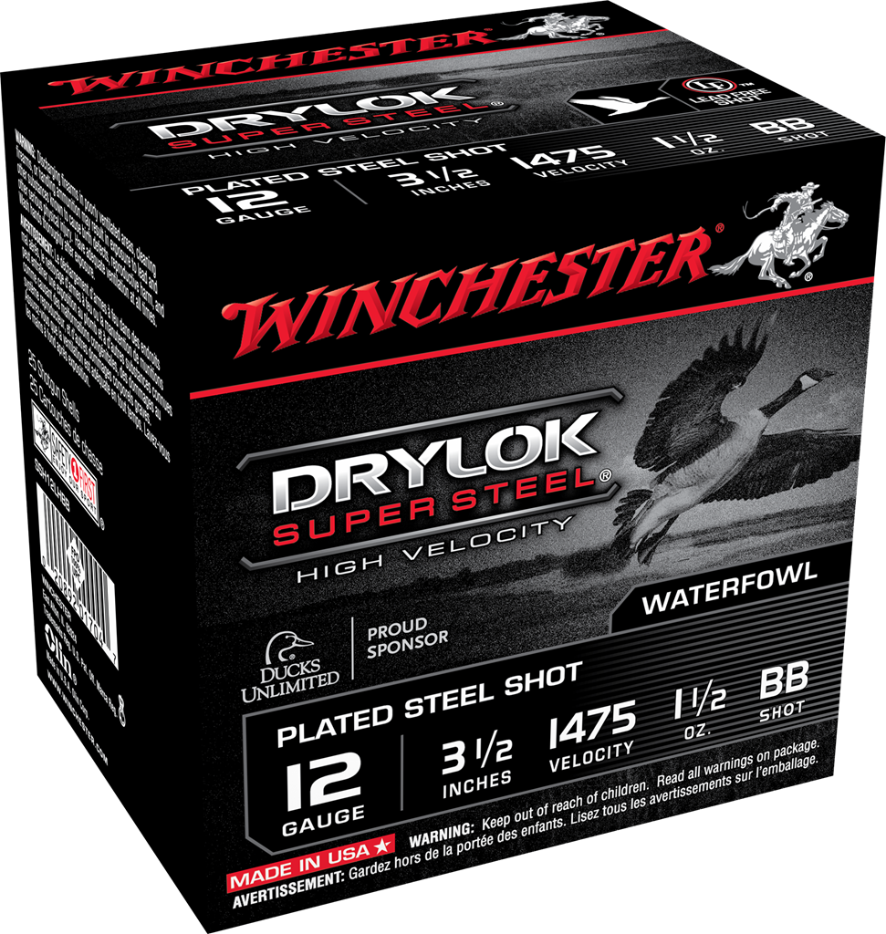 Winchester Ammo Drylock Super Steel, Win Ssh12lhbb  Supreme Hv    Stl 1 1-2 3in   25-10