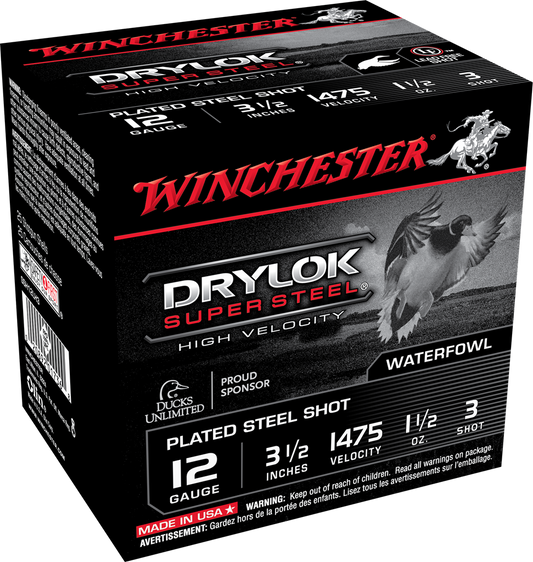 Winchester Ammo Drylock Super Steel, Win Ssh12lh3   Supreme Hv    Stl 1 1/2 3in   25/10