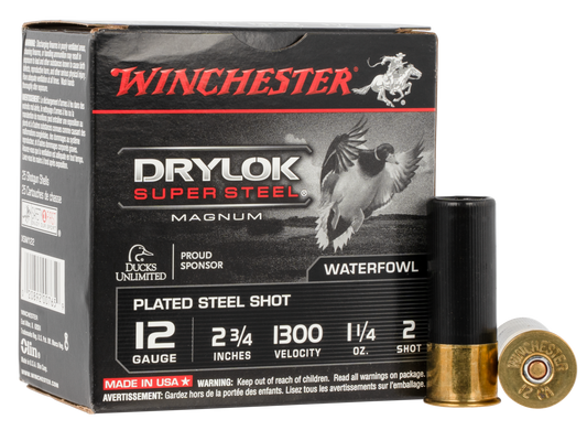 Winchester Ammo Drylock Super Steel, Win Xsm122     2mag    11/4  Stl             25/10