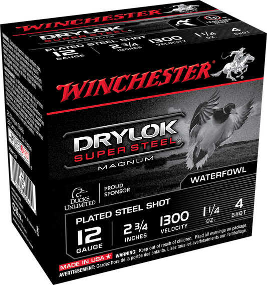 Winchester Ammo Drylock Super Steel, Win Xsm124     2mag    11/4  Stl             25/10