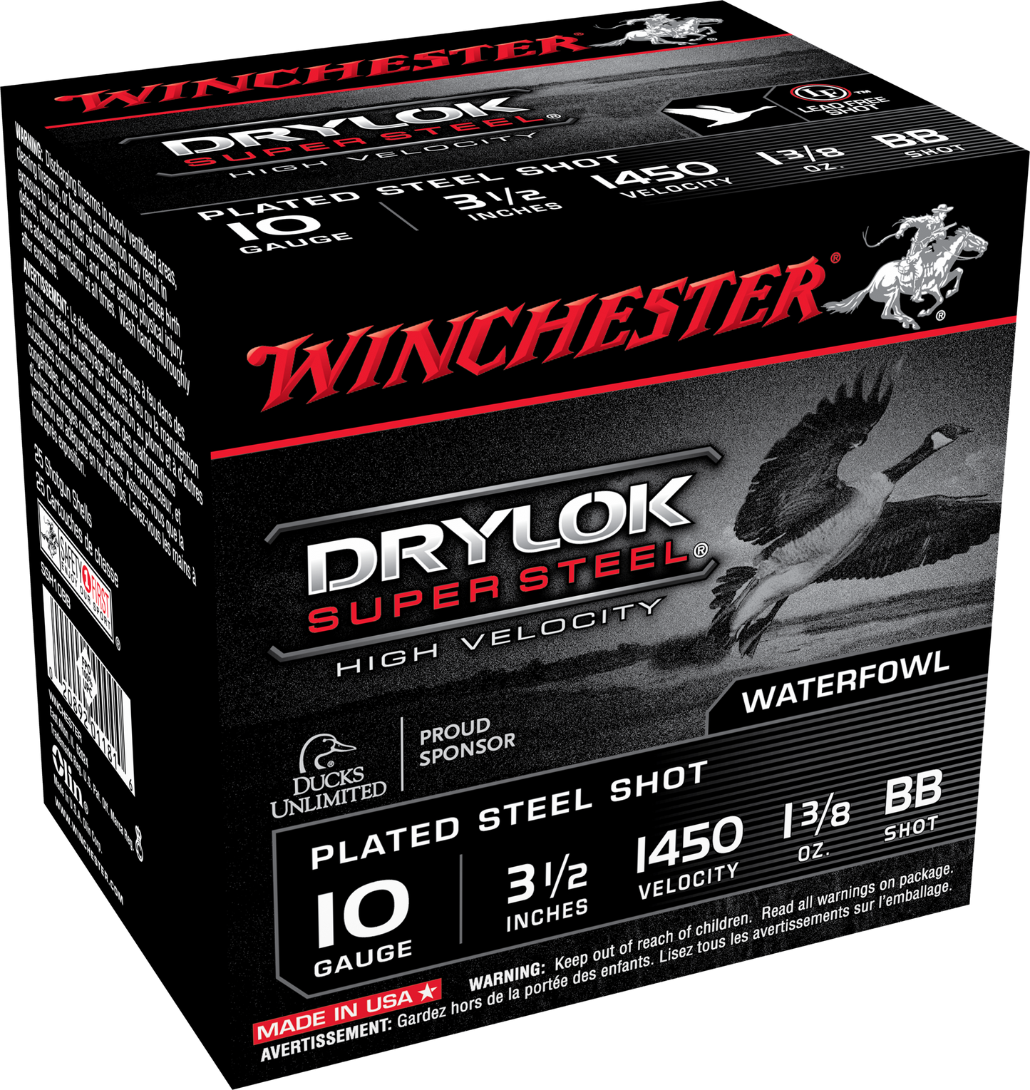 Winchester Ammo Drylock Super Steel, Win Ssh10bb    Supreme Hv    Stl 1 3/8       25/10