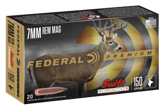 Federal Premium, Fed P7rss1         7mm Mg  150 Swft Scir     20/10