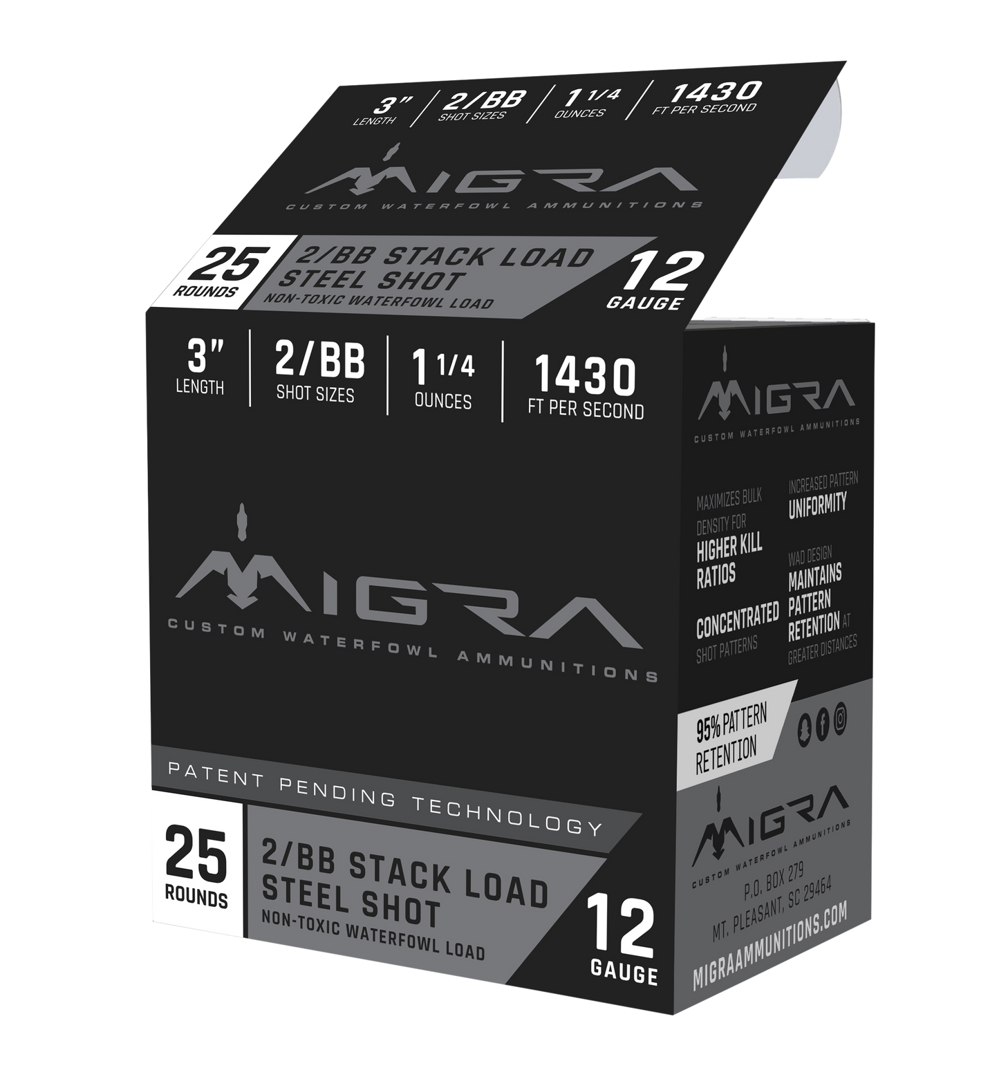 Migra Ammunition Combinational, Migra M12s2bb   Staxd           12 3in  2-bb 25/10