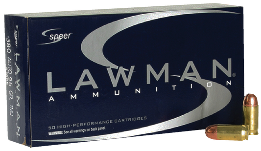 Speer Ammo Lawman, Speer 53608 Lawman 380      95 Fmj           50-20