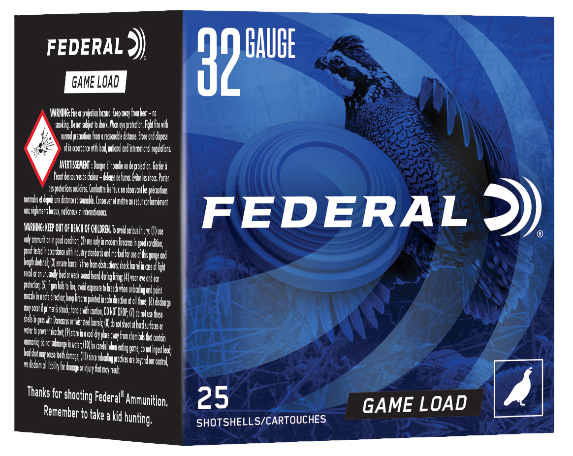 Federal Game Load, Fed N1328     Gmshk Fld  32ga 2.5  1-2oz     25-10