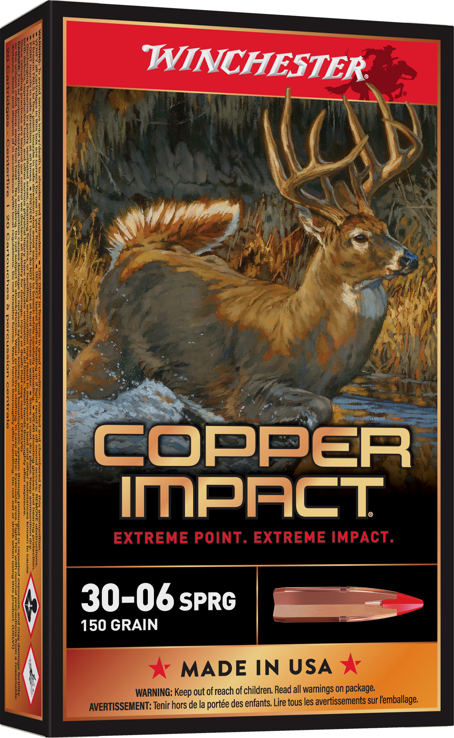 Winchester Ammo Copper Impact, Win X3006clf  Copper Impact 150 Lf           20/10