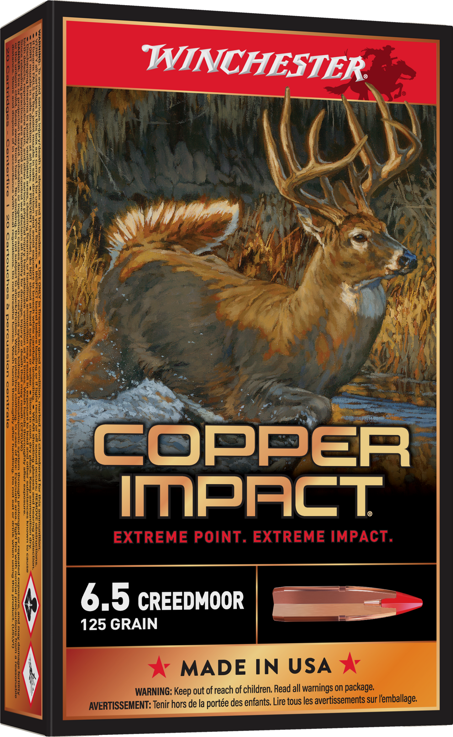 Winchester Ammo Copper Impact, Win X65clf    Copper Impact 125 Lf           20/10