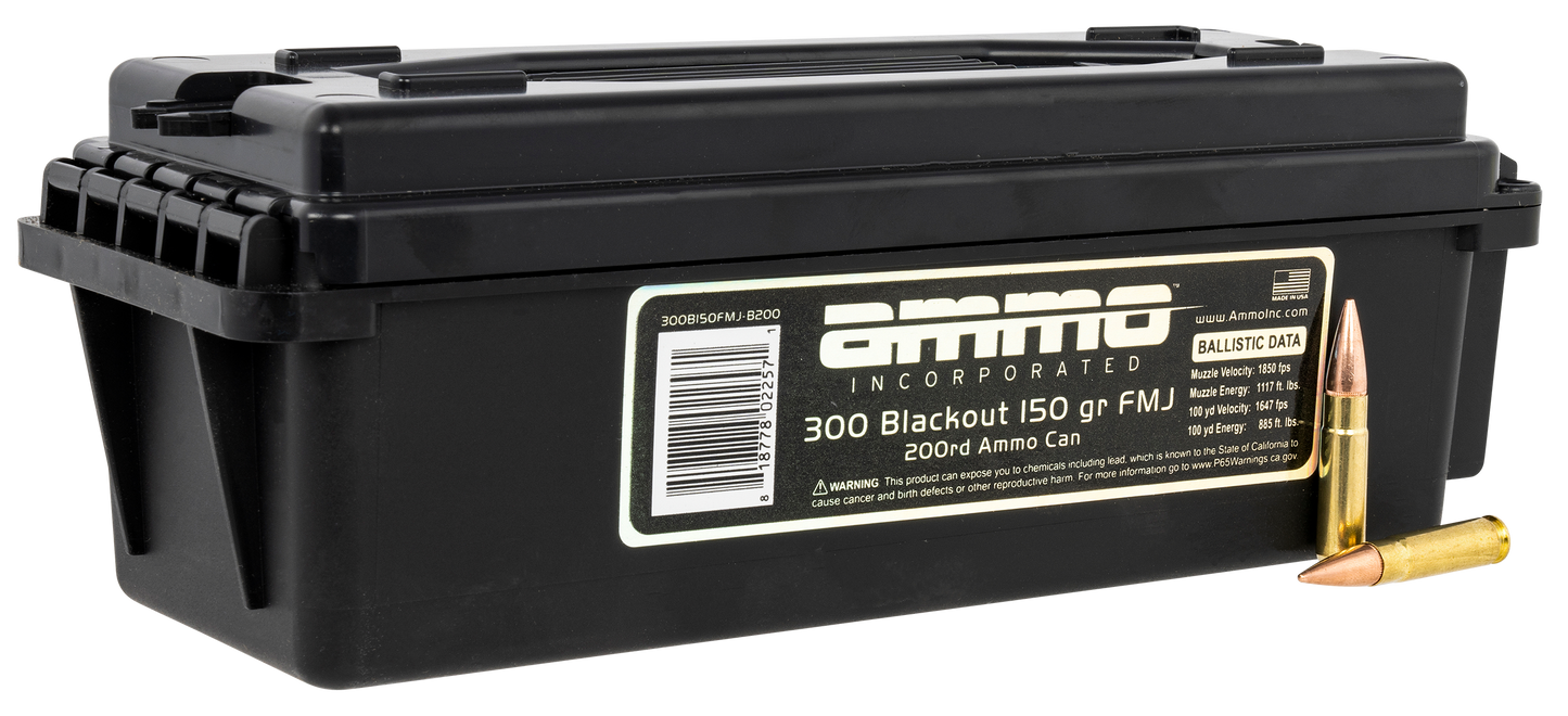 Ammo Incorporated Signature, Ammoinc 300b150fmj-b200   300bo  150 Fmj     200/6