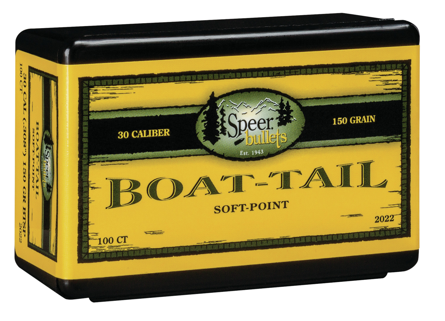 Speer Ammo Boat-tail, Speer 2022      Bull .308 150 Sptzr Bt         100