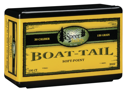 Speer Ammo Boat-tail, Speer 2022      Bull .308 150 Sptzr Bt         100