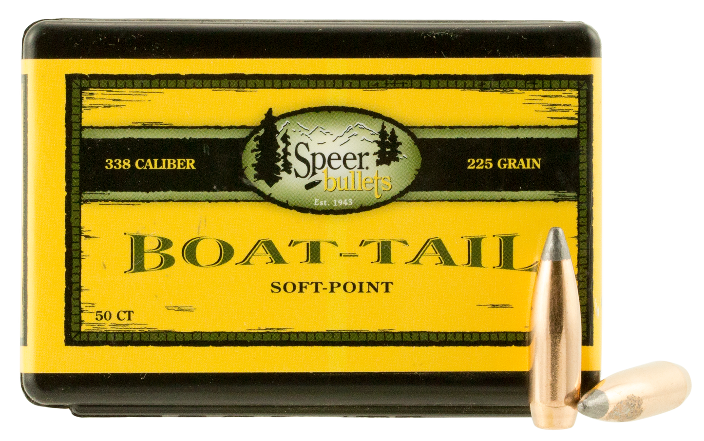 Speer Bullets Rifle Hunting, Speer 2406      Bull .338 225 Bt Sp             50