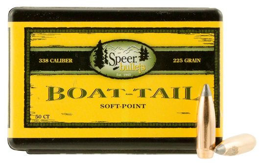 Speer Bullets Rifle Hunting, Speer 2406      Bull .338 225 Bt Sp             50