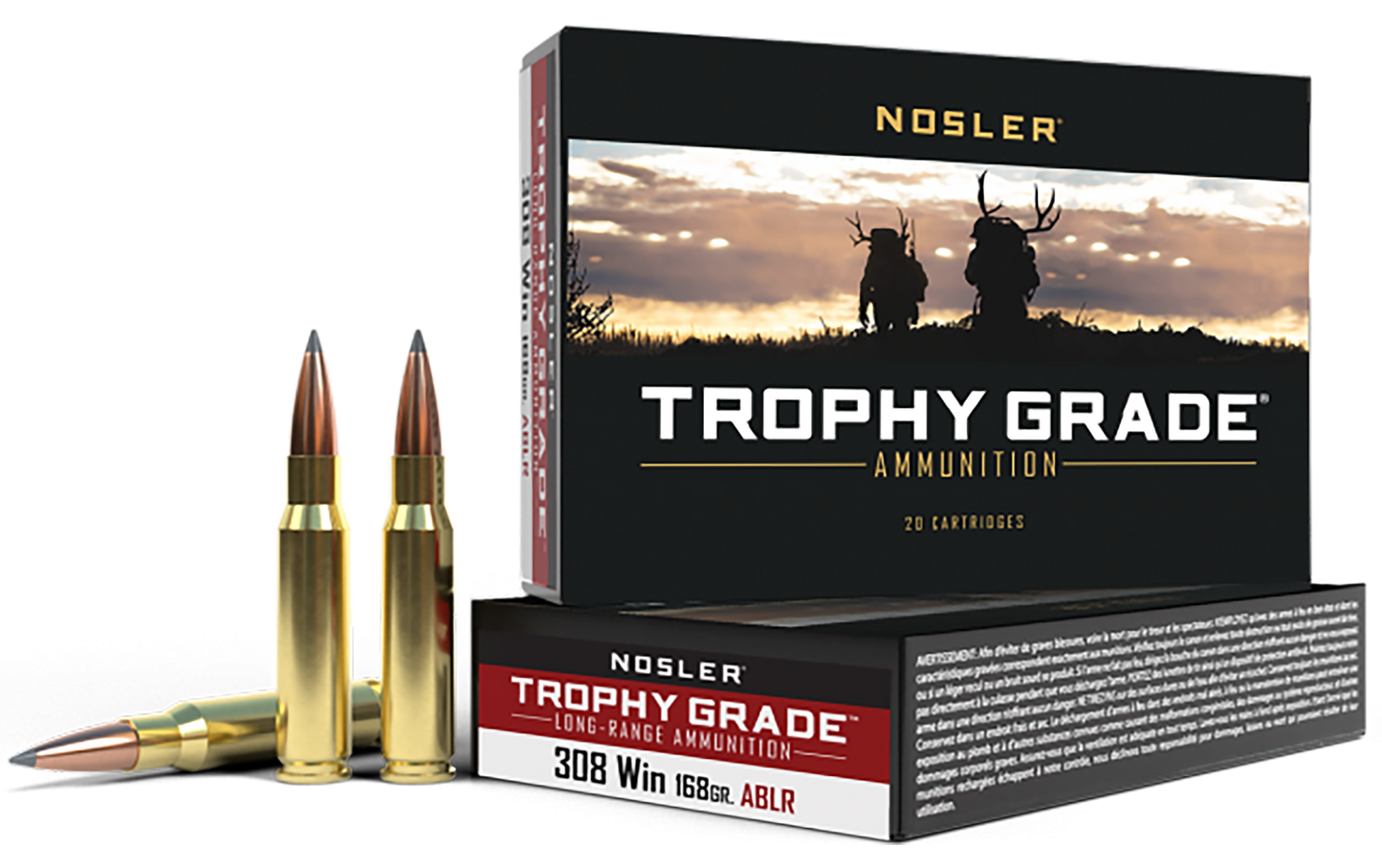 Nosler Trophy Grade, Nos 60101 Trophy 308      168 Ablr           20/10