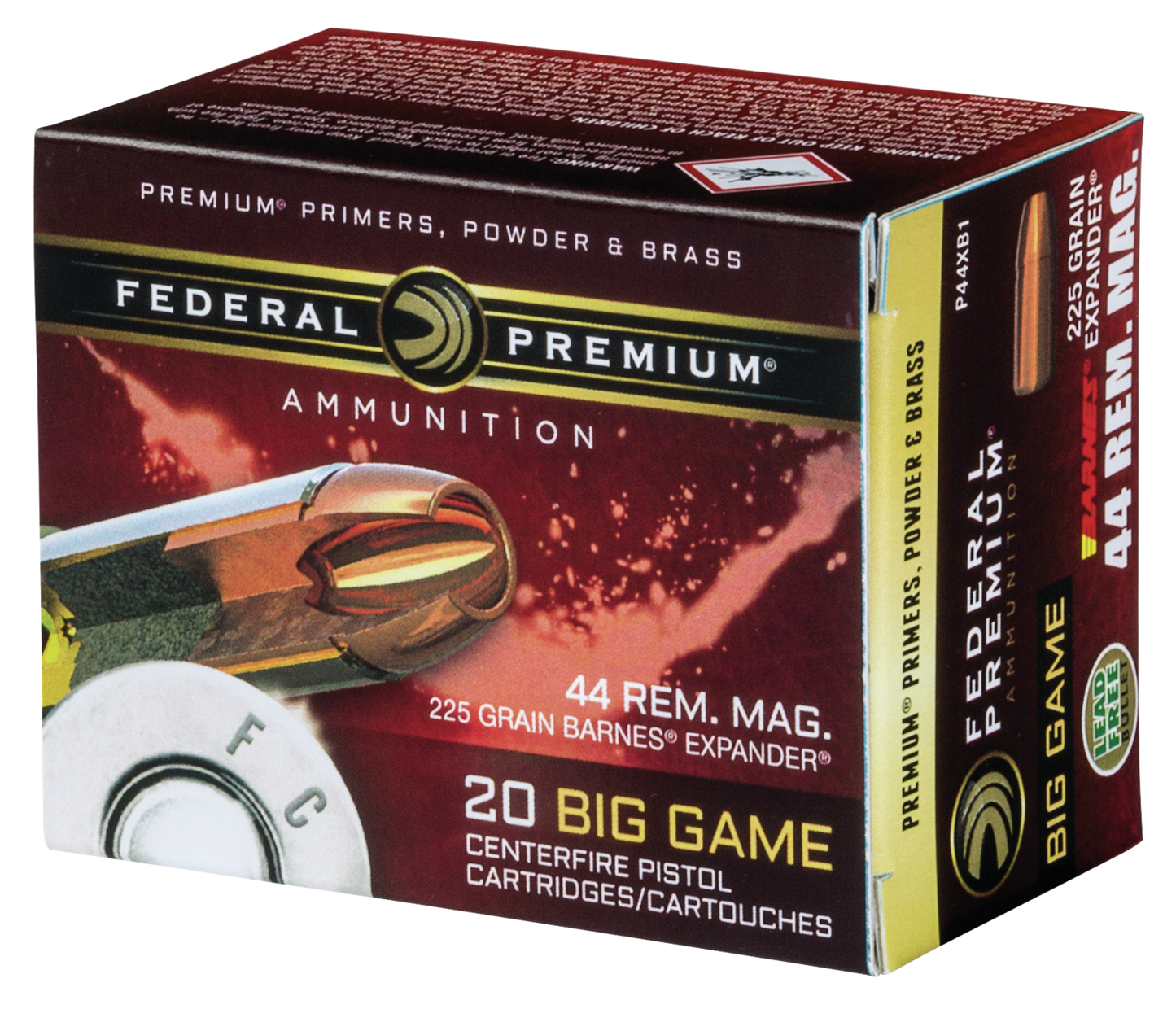 Federal Premium, Fed P44xb1       44mg      225 Brxvt         20/10