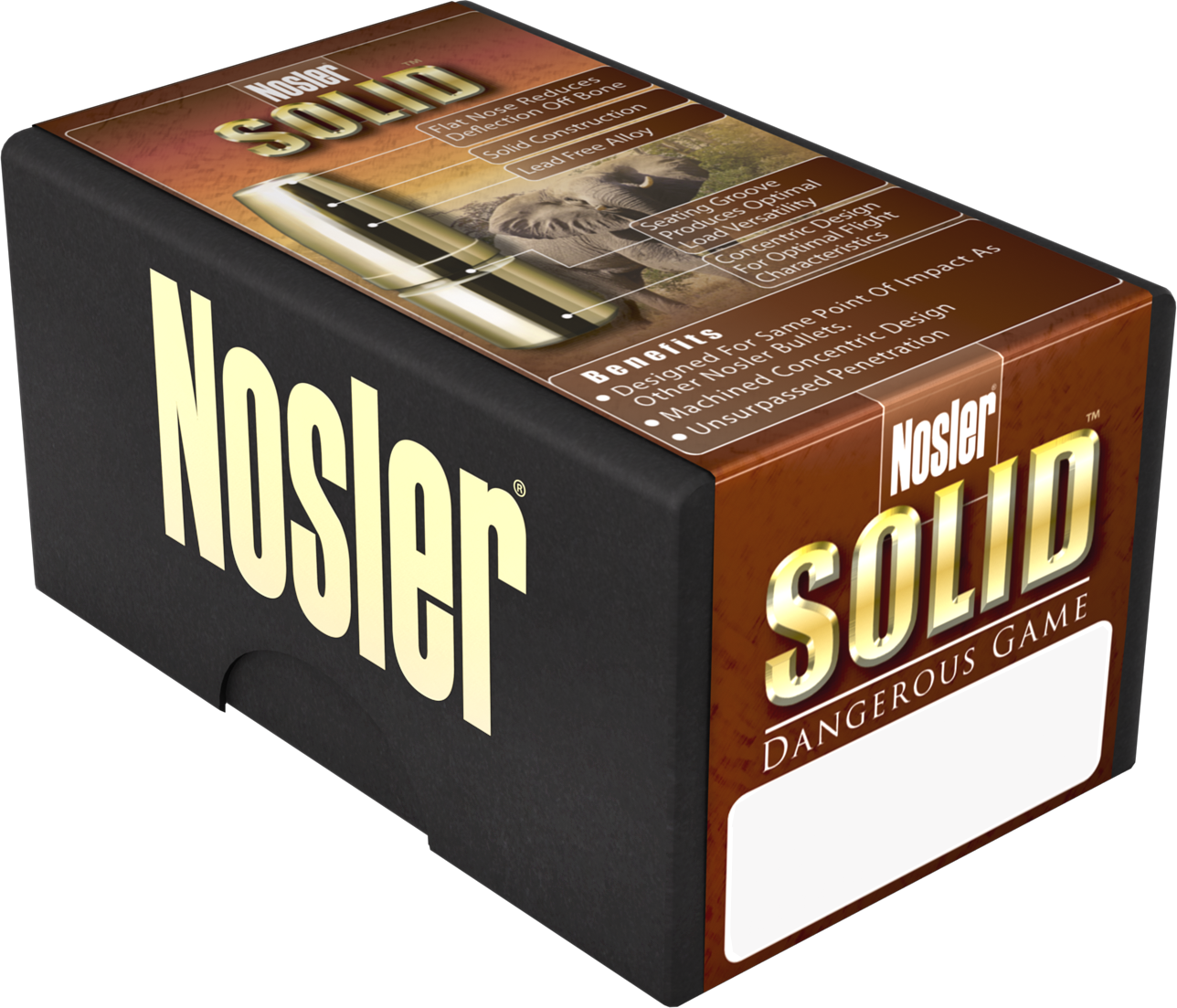 Nosler Safari, Nos 40608 Safari 375h&h   300 Solid          20/10