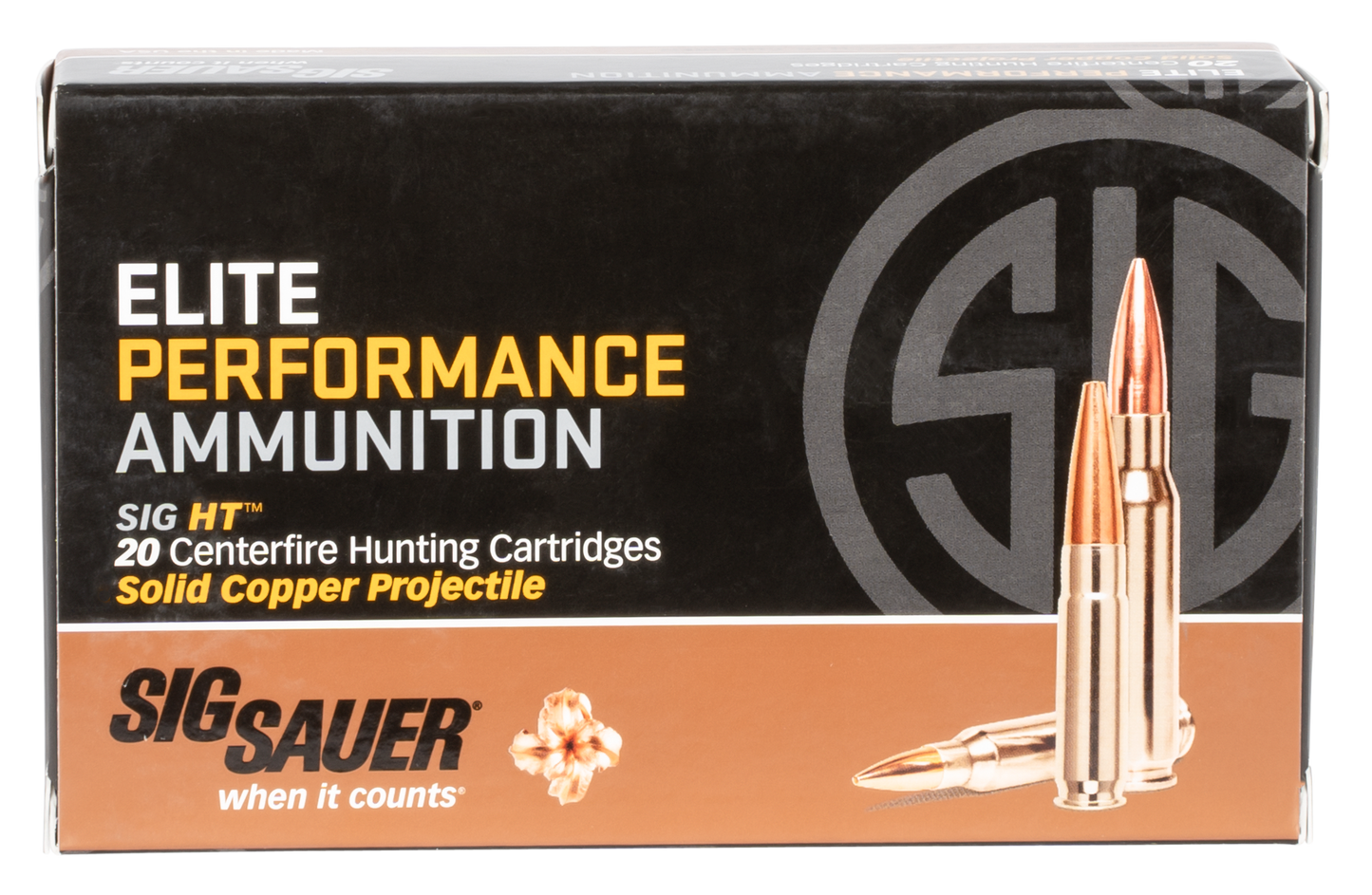 Sig Sauer Elite Copper Hunting, Sig E3wmh1-20    300mg    165 Elite Hnt      20/10