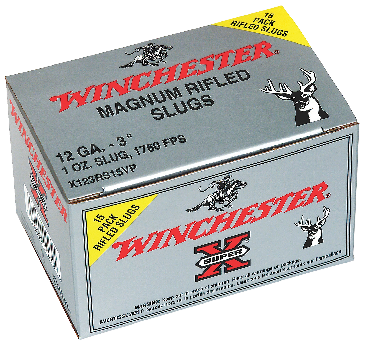 Winchester Ammo Super X, Win X123rs15vp Supx          Slug            15/10