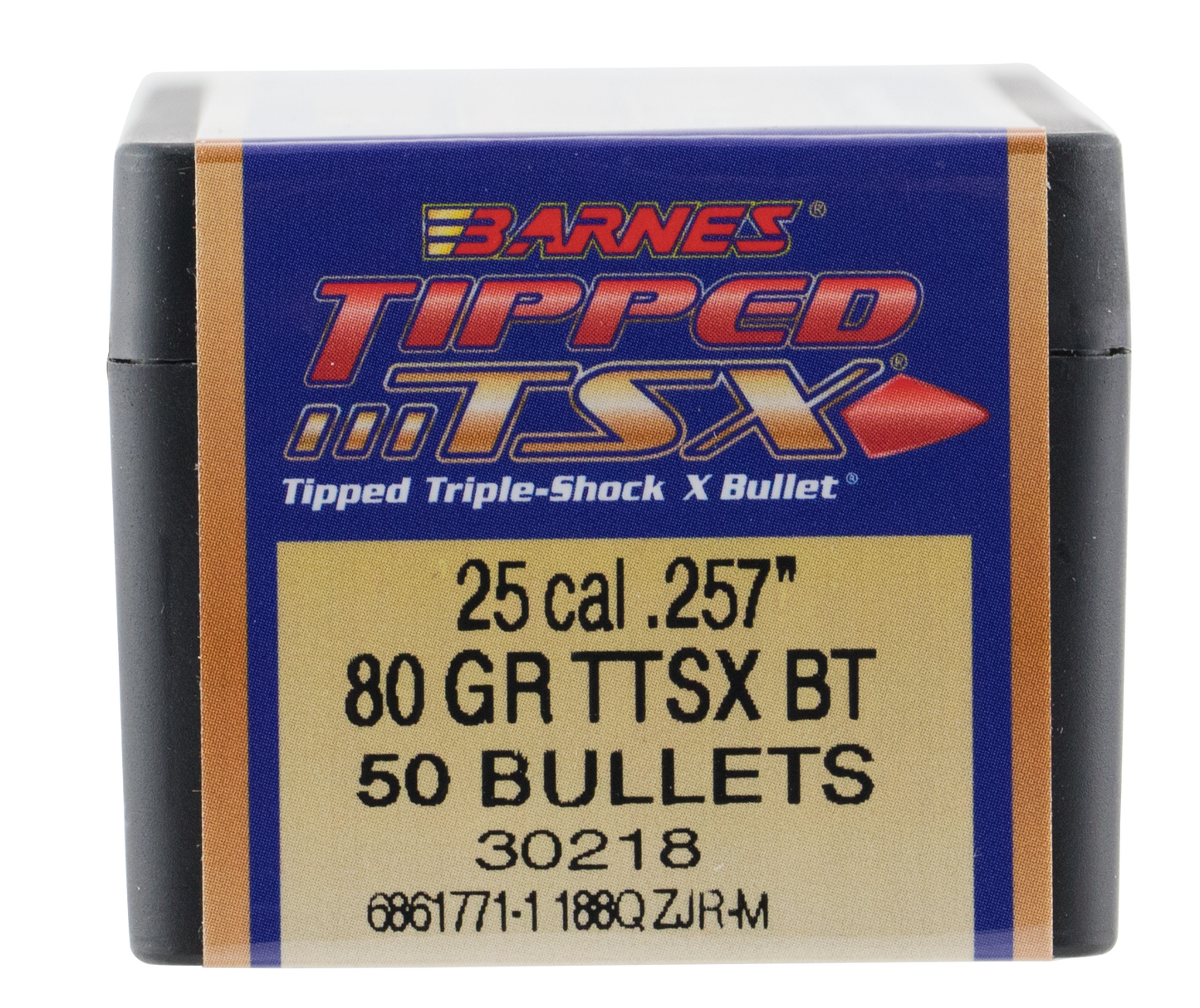 Barnes Bullets Tipped Tsx, Brns 30218 .257  80 Tipped Tsx Bt   50