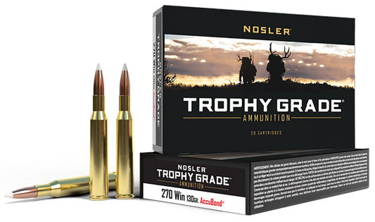 Nosler Trophy Grade, Nos 60025 Trophy 270      130 Ab             20/10