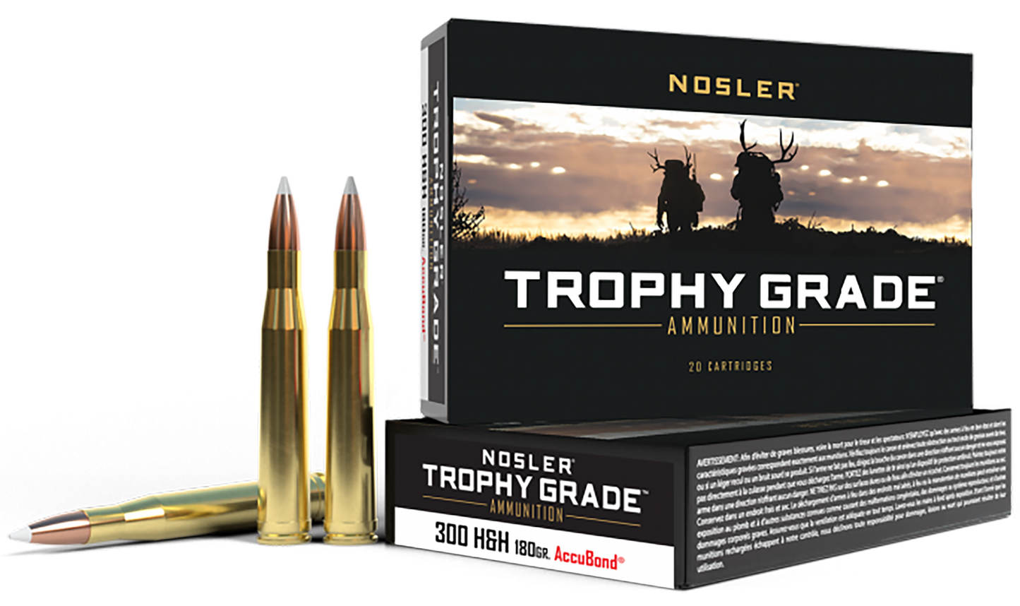 Nosler Trophy Grade, Nos 60060 Trophy 300h&h   180 Ab             20-10