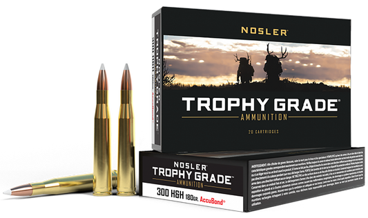 Nosler Trophy Grade, Nos 60060 Trophy 300h&h   180 Ab             20-10