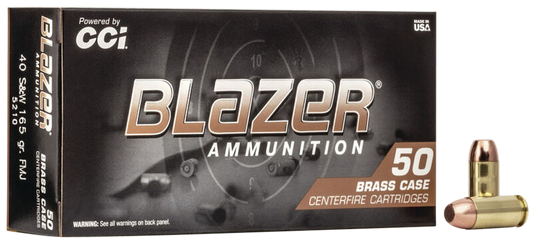 Cci Blazer, Cci 5210    Blazer Brass 40s  165 Fmj        50-20