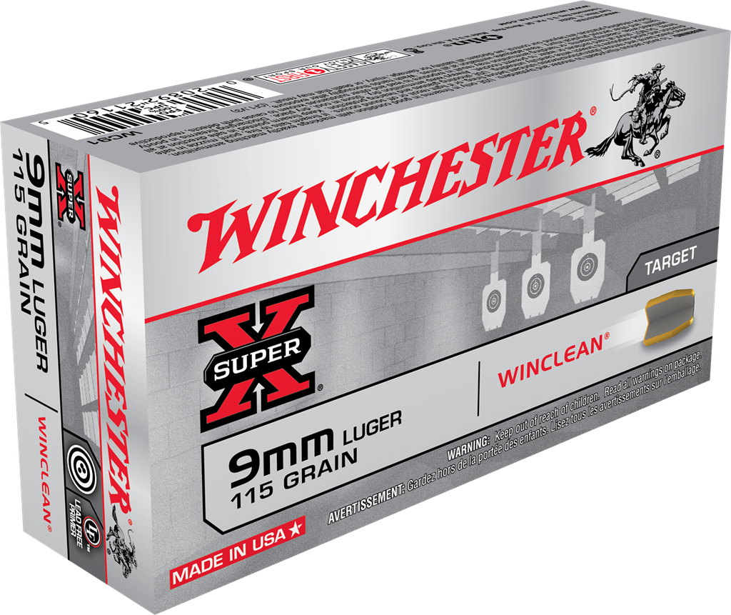 Winchester Ammo Super X, Win Wc91      9mm     115 Bebwcln            50-10