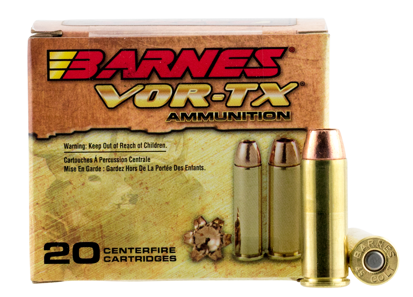 Barnes Bullets Vor-tx, Brns 21547 Bb45clt3    45colt    200 Xpb     20/10