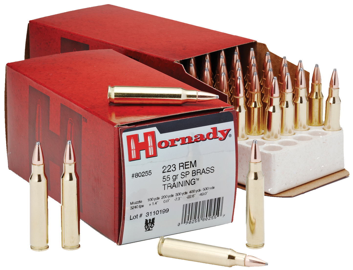 Hornady Custom, Horn 80255   Custom 223 Rem  55 Sp           50/10