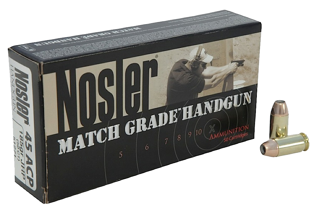 Nosler Match Grade, Nos 51271 Match Hg 45acp  185 Jhp            50-10