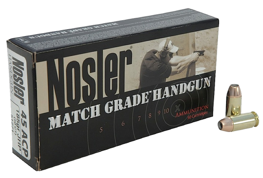 Nosler Match Grade, Nos 51271 Match Hg 45acp  185 Jhp            50-10