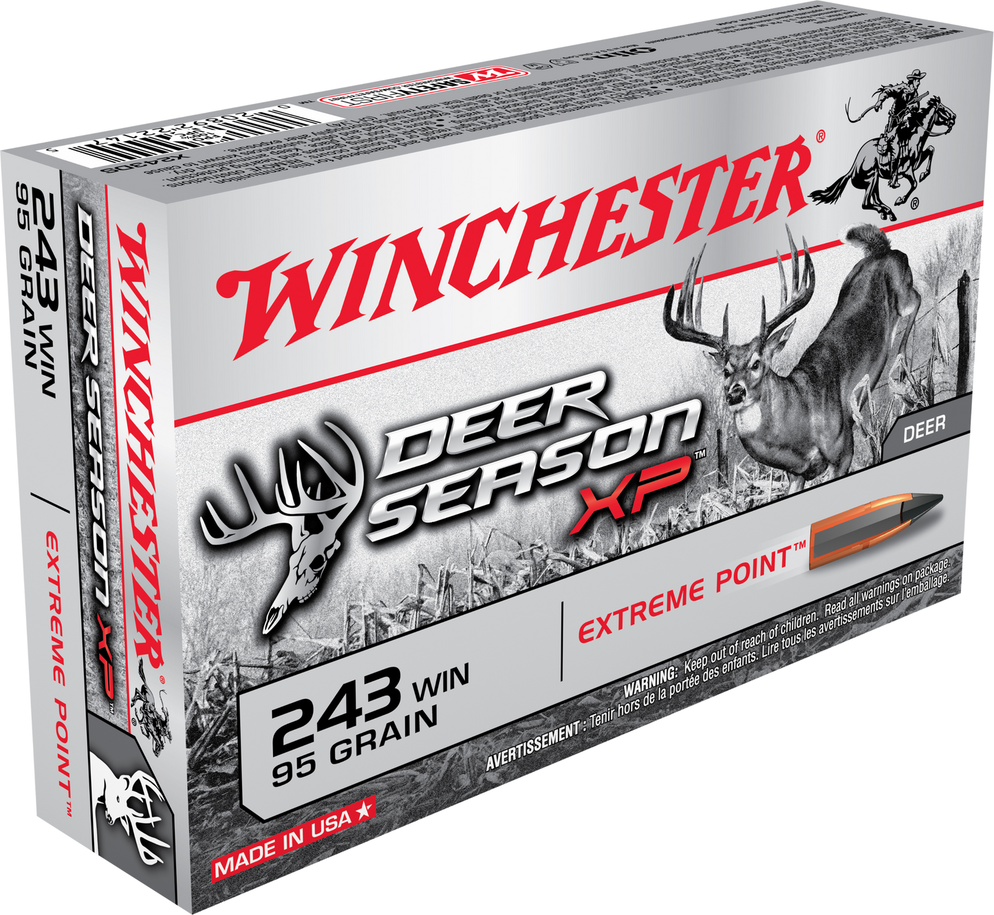 Winchester Ammo Deer Season Xp, Win X243ds        243     95ep   Deer        20/10