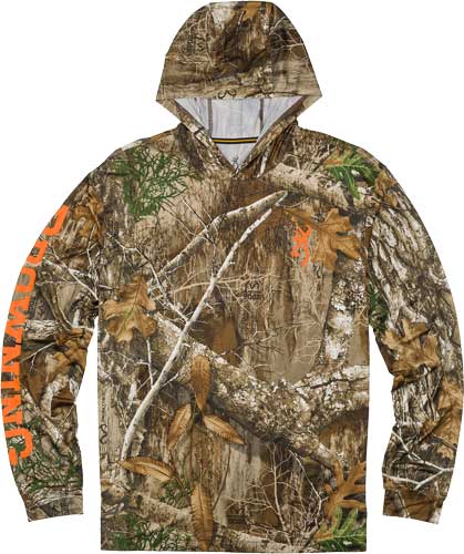 Browning Hooded L-sleeve Tech - T-shirt Realtree Edge Med