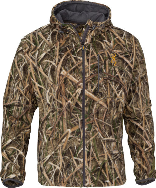 Browning Wasatch Fleece Jacket - Mosg Blades W/hood Large<