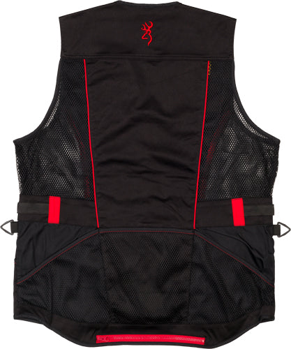 Browning Ace Shooting Vest - R-hand Sm Black/red Trim