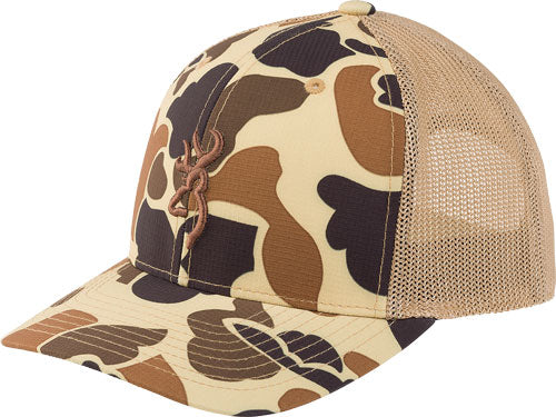 Browning Cap Cupped Up Mesh110 - Snapback Vntg Tan Bckmrk Osfm