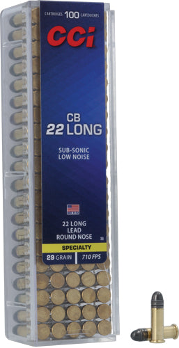 Cci 22 Cb Long 710fps 29gr - 100rd 50bx/cs Lead-rn