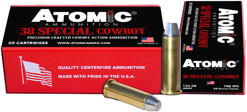 Atomic Cowboy 38 Spl 125gr - Lead Rnfp 50rd 10bx/cs