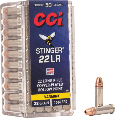 Cci Stinger 22lr 1640fps 32gr - Jhp 50rd 100bx/cs