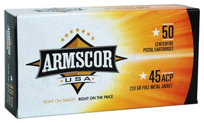 Armscor 45acp 230gr Fmj - 50rd 20bx/cs Made In Usa