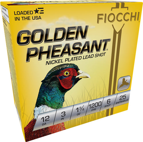 Fiocchi Gldn Pheasant 12ga 3" - 1200fps 1-3/4 #6 25rd 10bx/cs